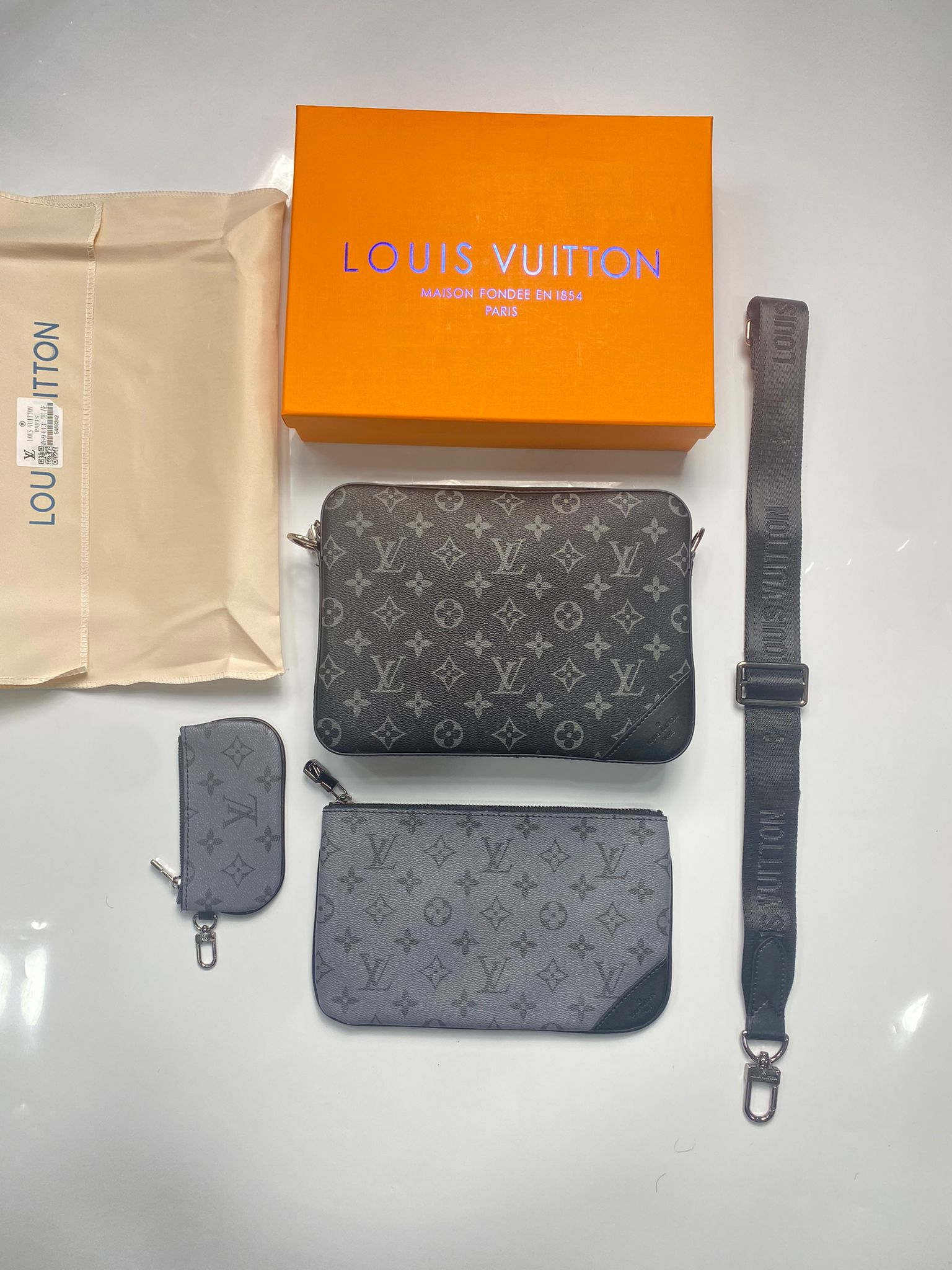 GREY LV BAG image 6