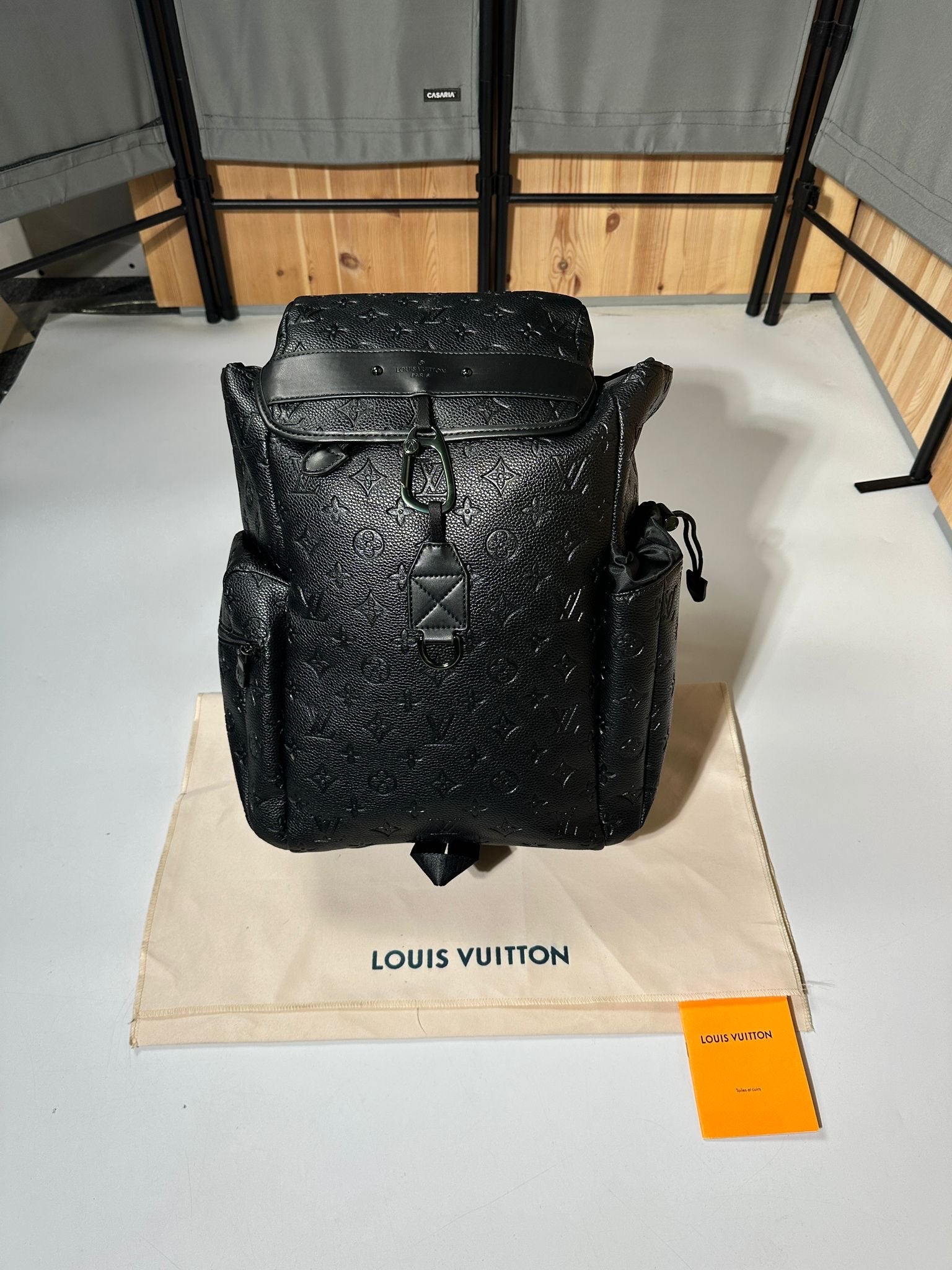 L-V BACKPACK BLACK EMBOSSED image 0