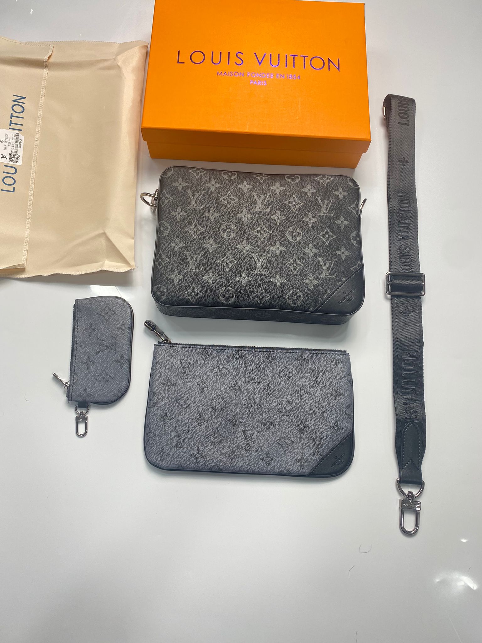 GREY LV BAG image 7