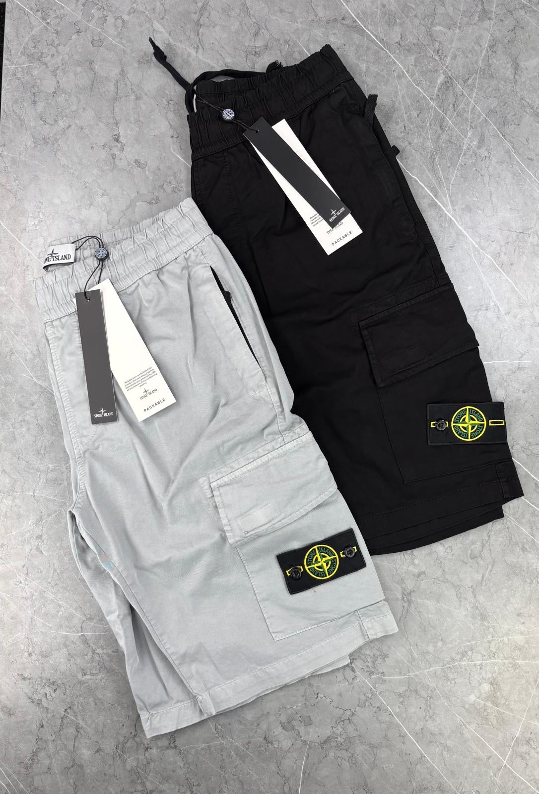 Stone Cargo Shorts Grey image 2