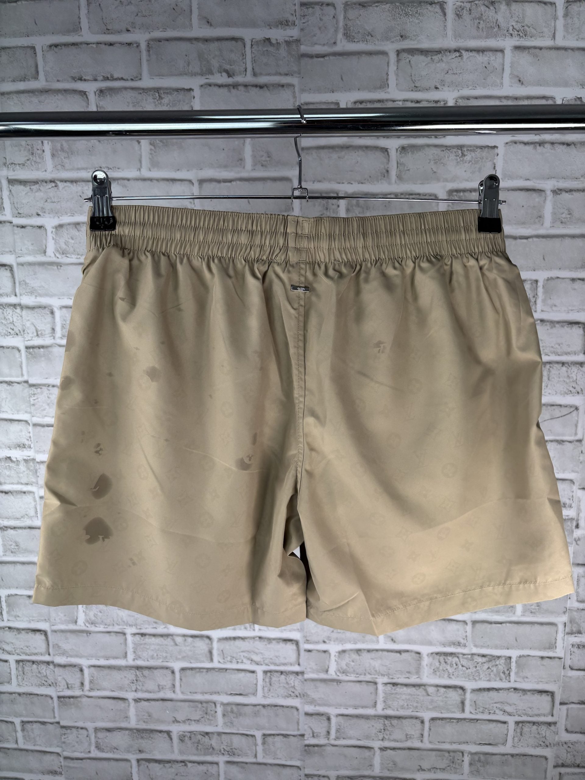 Lv water reflective shorts beige image 0