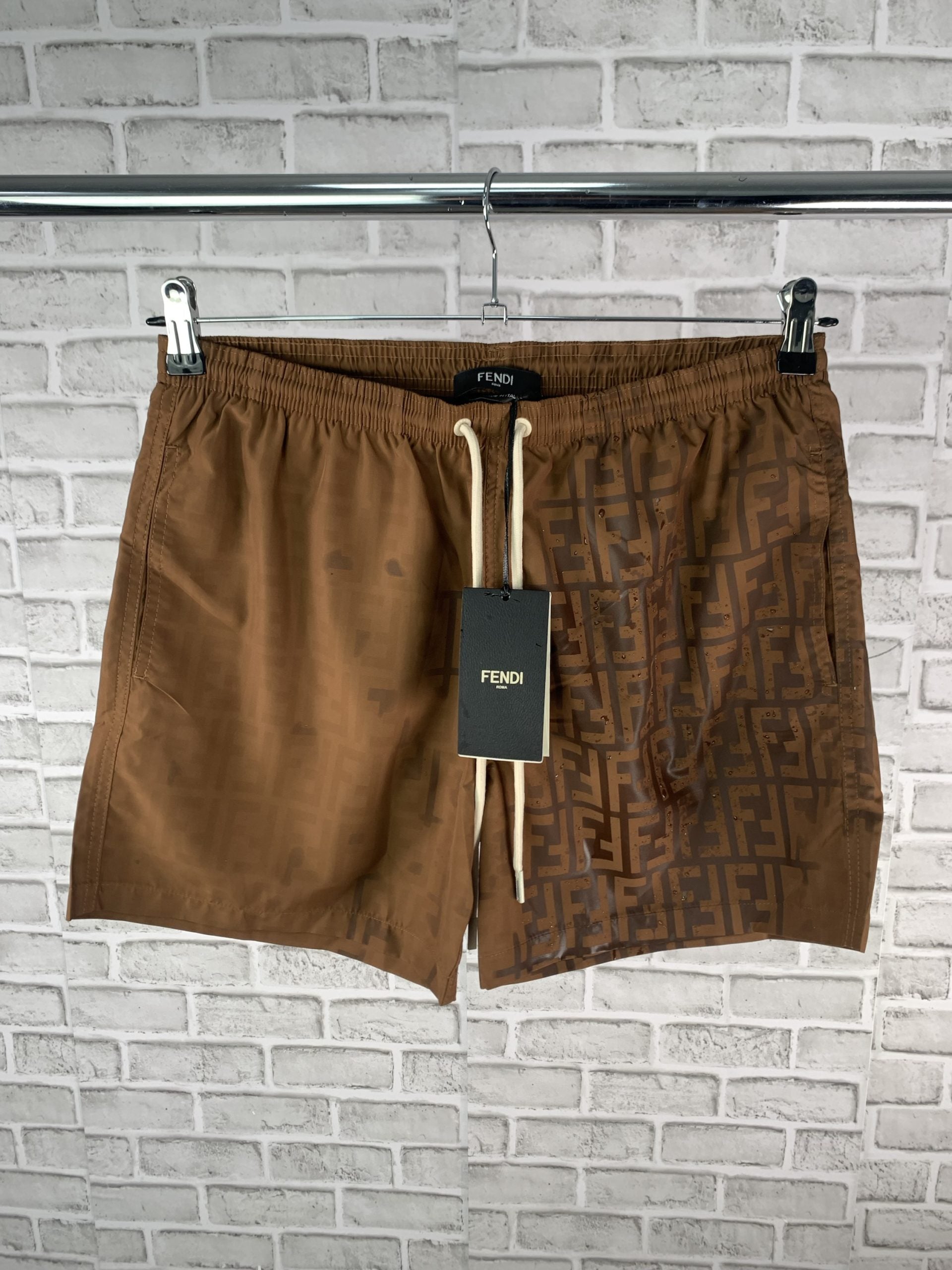 FENDI shorts water reflective brown - S image