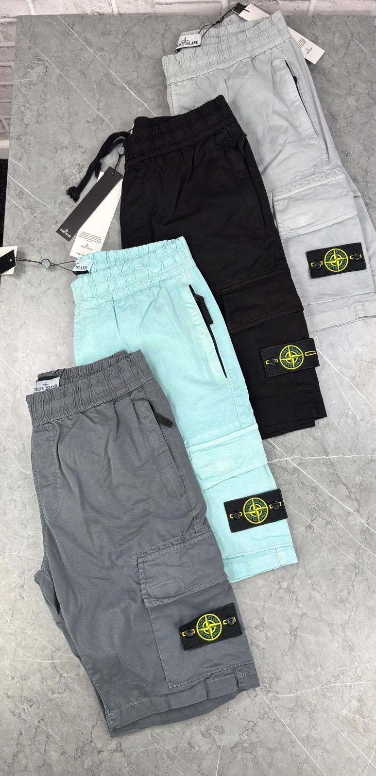 Stone Cargo Shorts Grey image 1