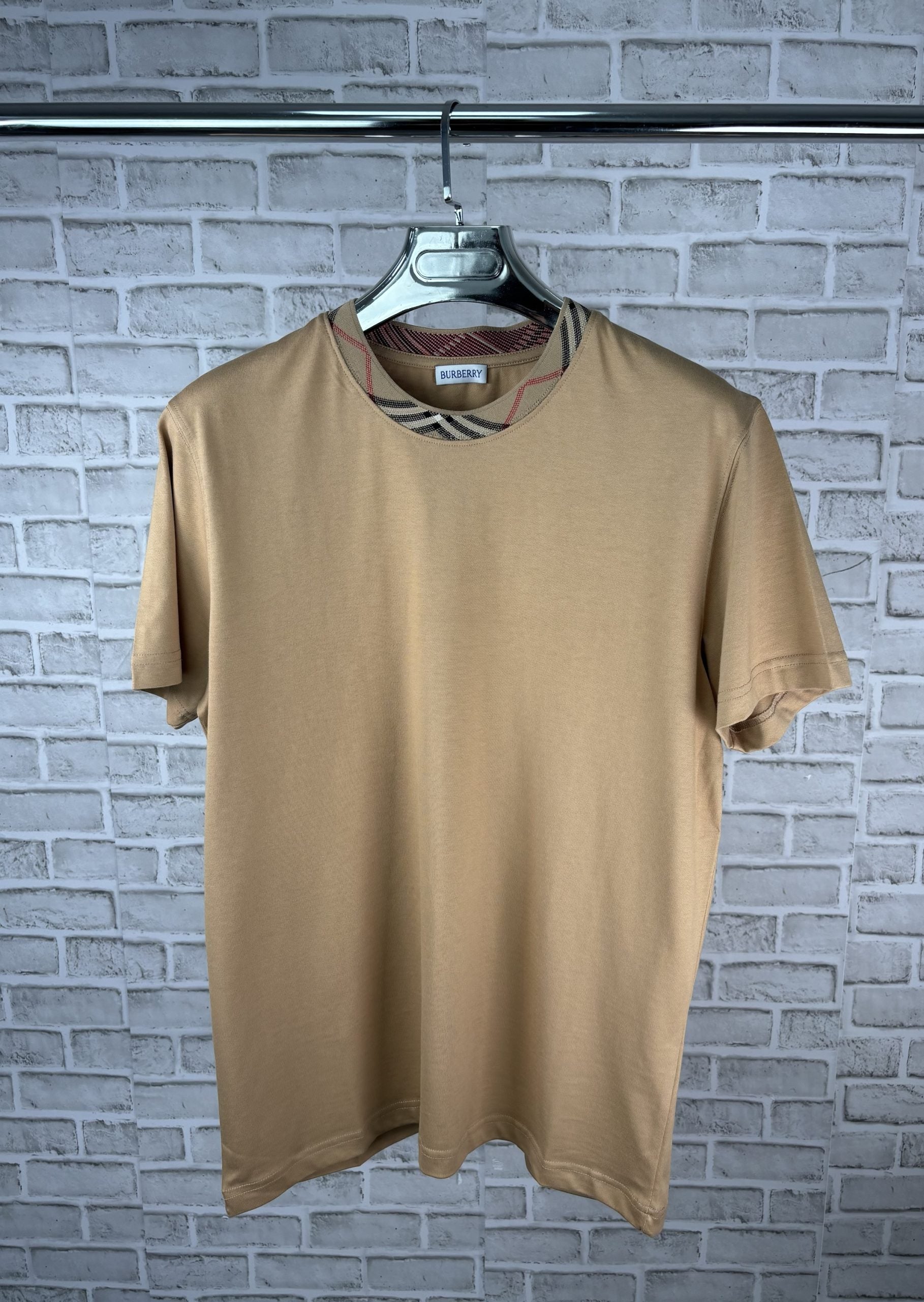 Burb Check Trim T-shirt beige - S image