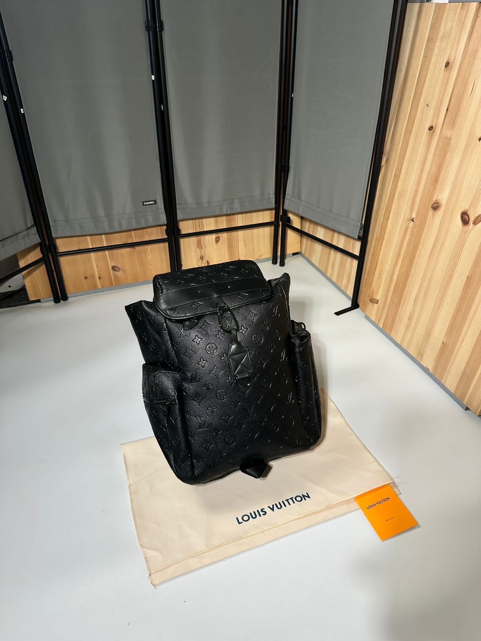 L-V BACKPACK BLACK EMBOSSED image 1