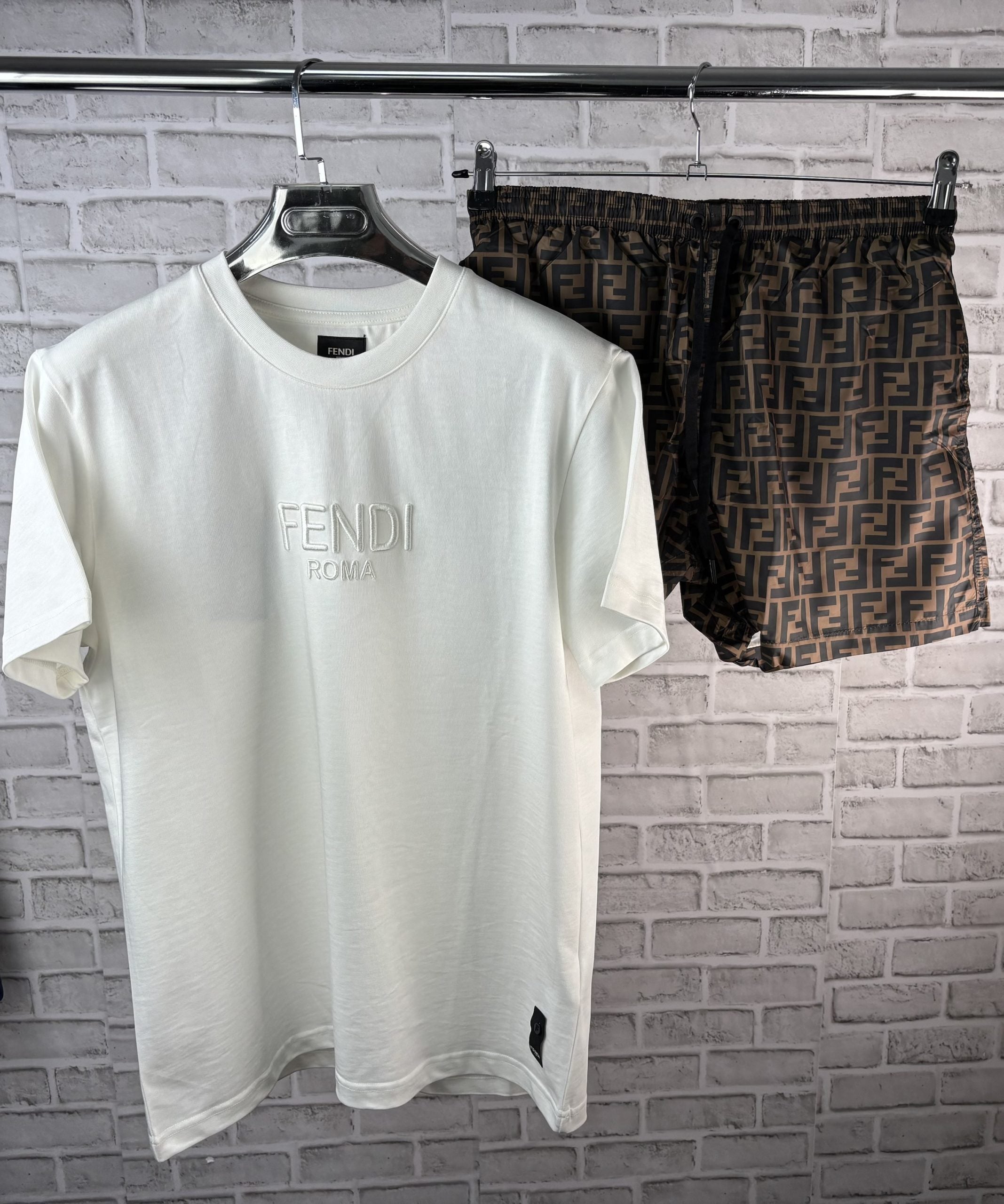 FEND TEE WHITE SET - S image